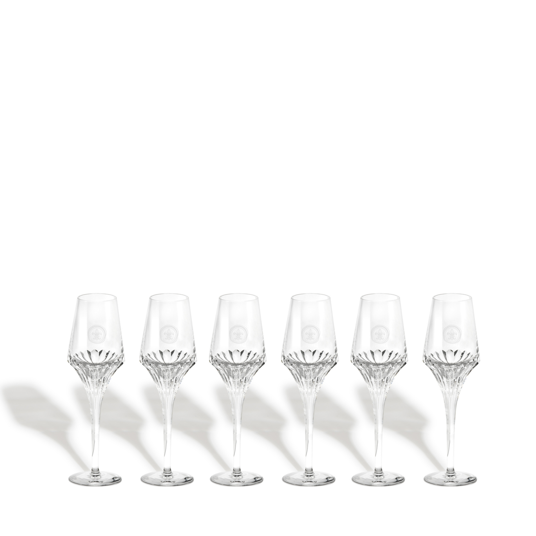 Lot de 6 verres en cristal