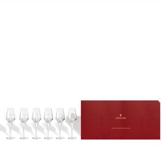 Lot de 6 verres en cristal