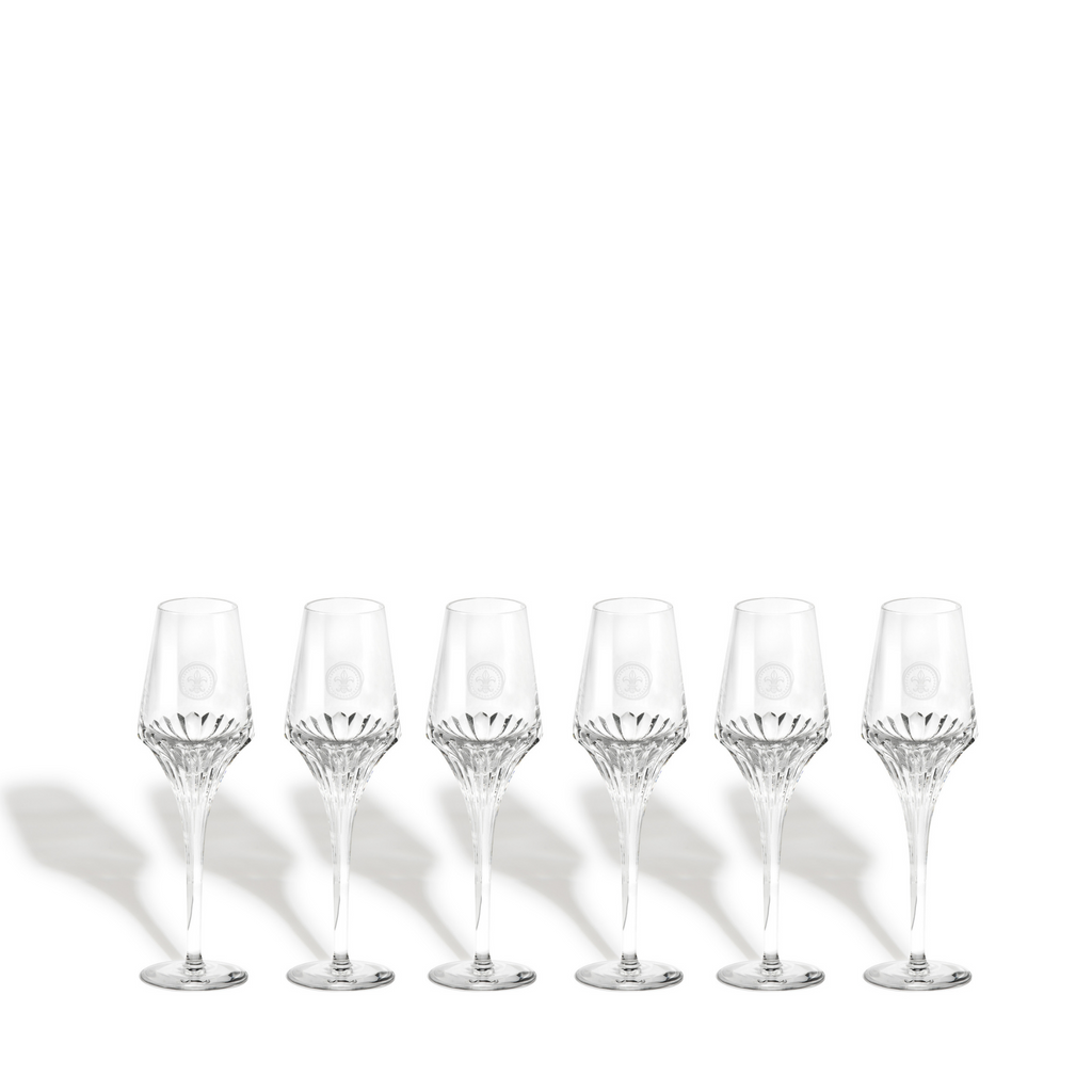 Lot de 6 verres en cristal